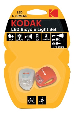 KODAK LED Bike Lights incl.2xCR2032 i gruppen SPORT, FRITID & HOBBY / Sportsutstyr / Sykkeltilbehør / Sykkellys hos TP E-commerce Nordic AB (C14620)