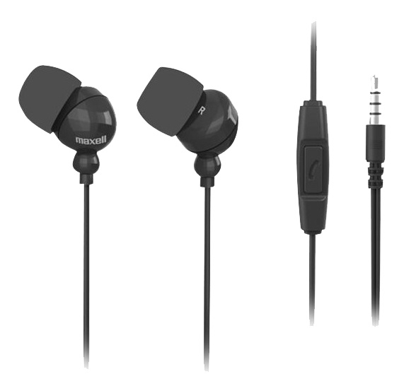 Maxell Plugz + Mic-øretelefoner med mikrofon og innvendig 3,5 mm-kontakt i gruppen Elektronikk / Lyd & Bilde / Hodetelefoner & Tilbehør / Hodetelefoner hos TP E-commerce Nordic AB (C14630)