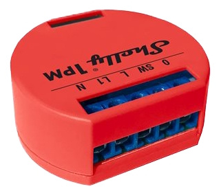Shelly Innfelt bryter, strømmåling, WiFi, Shelly 1PM, rød i gruppen HJEM, HUS OG HAGE / Smarthus / Energimåler hos TP E-commerce Nordic AB (C14669)