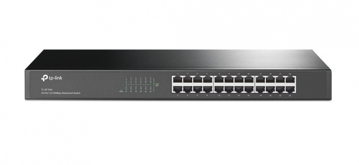 tplink Nettverkssvitsj, 24 porter, 10/100 Mbps, RJ45, 19