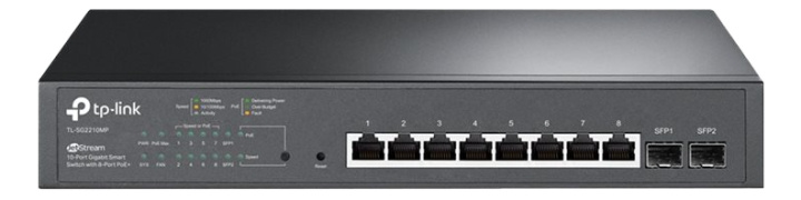 tplink JetStream™ 10-port Gigabit Smart Switch med 8-port PoE+ i gruppen Datautstyr / Nettverk / Switcher hos TP E-commerce Nordic AB (C14704)