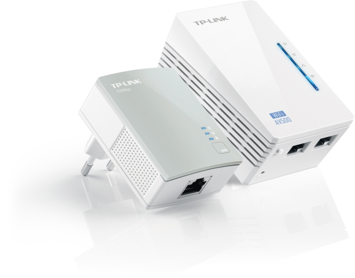 TP-LINK AV 500 WiFi Powerline Extender Starter Kit, 500Mbps, WLAN, vit i gruppen Datautstyr / Nettverk / Extenders hos TP E-commerce Nordic AB (C14718)