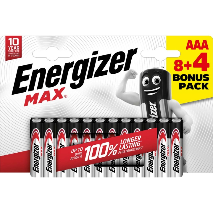 Energizer Alkaline Battery AAA | 1.5 V DC | 12-Blister i gruppen Elektronikk / Batterier & Ladere / Batterier / AAA hos TP E-commerce Nordic AB (C14778)