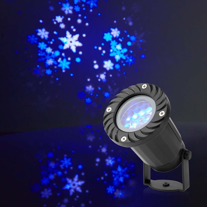 Nedis Dekorativt Lys | LED snøfnugg projektor | Hvite og blå iskrystaller | Innendørs eller utendørs i gruppen Elektronikk / Lys / Julebelysning hos TP E-commerce Nordic AB (C14806)
