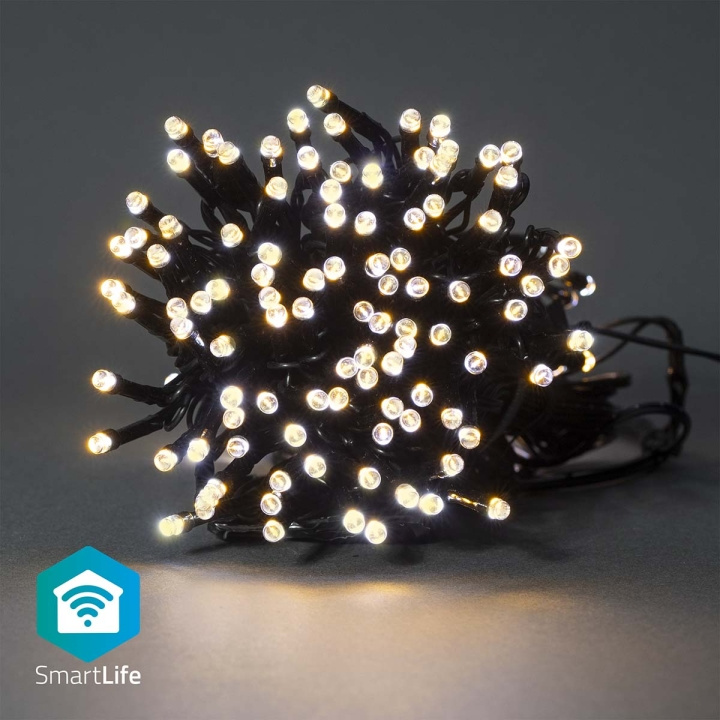 Nedis SmartLife Julelys | Streng | Wi-Fi | Varm Hvit | 100 LED\'s | 10.0 m | Android™ / IOS i gruppen HJEM, HUS OG HAGE / Smarthus / Smart belysning hos TP E-commerce Nordic AB (C14819)