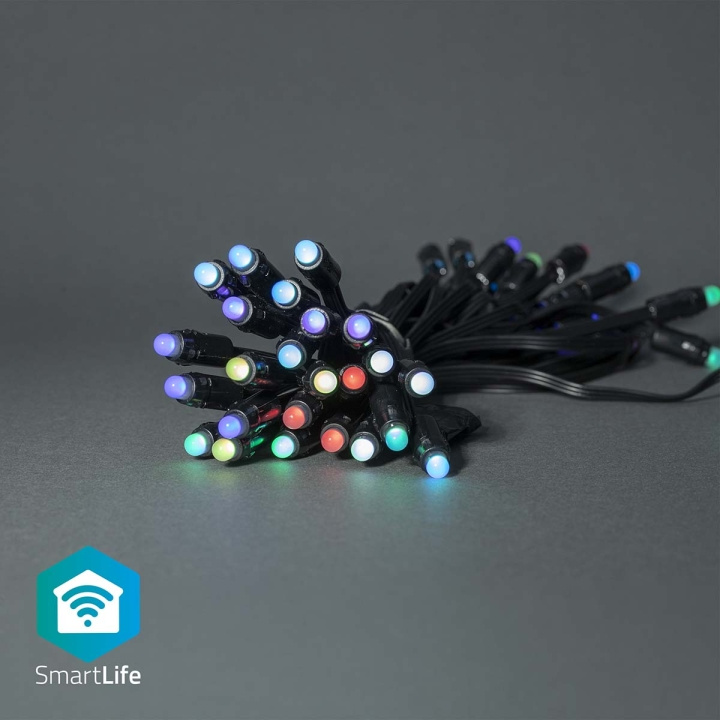 Nedis SmartLife Julelys | Party Lights | Wi-Fi | RGB | 48 LED\'s | 10.80 m | Android™ / IOS i gruppen HJEM, HUS OG HAGE / Smarthus / Smart belysning hos TP E-commerce Nordic AB (C14829)