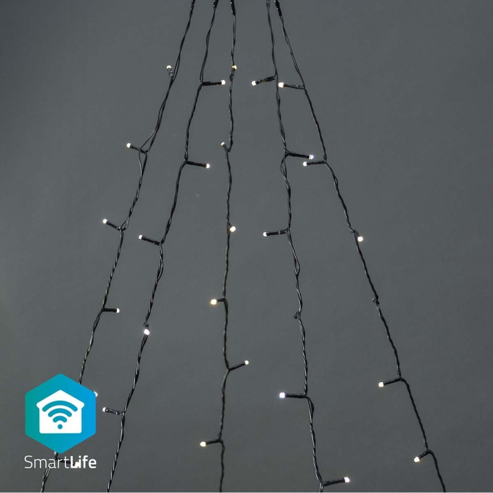 Nedis SmartLife Julelys | Tre | Wi-Fi | Varm Hvit | 200 LED\'s | 20.0 m | 5 x 4 m | Android™ / IOS i gruppen HJEM, HUS OG HAGE / Smarthus / Smart belysning hos TP E-commerce Nordic AB (C14834)