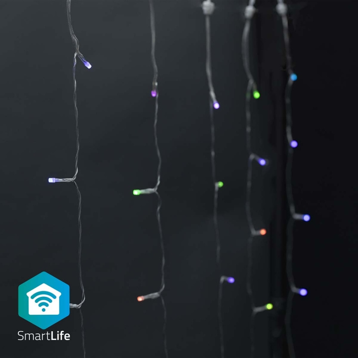 Nedis SmartLife Julelys | Gardin | Wi-Fi | RGB | 180 LED\'s | 3 m | Android™ / IOS i gruppen HJEM, HUS OG HAGE / Smarthus / Smart belysning hos TP E-commerce Nordic AB (C14842)