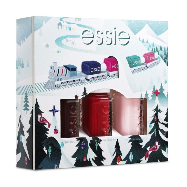 Essie Xmas Mini Trio Gavesett i gruppen HELSE OG SKJØNNHET / Manikyr/pedikyr / Neglelakk hos TP E-commerce Nordic AB (C14887)
