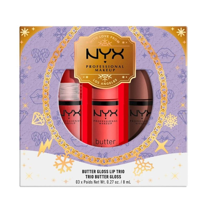 NYX PROF. MAKEUP Butter Gloss Trio i gruppen HELSE OG SKJØNNHET / Makeup / Lepper / Lipgloss / Plumper hos TP E-commerce Nordic AB (C14929)