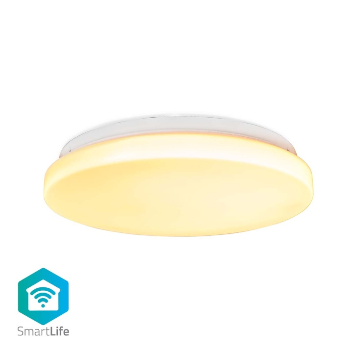 Nedis SmartLife Taklys | Wi-Fi | RGB / Varm til avkjølt hvitt | Rund | Diameter: 260 mm | 1820 lm | 3000 - 6500 K | IP20 | Energiklasse: F | Android™ / IOS i gruppen Elektronikk / Lys / Taklamper hos TP E-commerce Nordic AB (C15076)