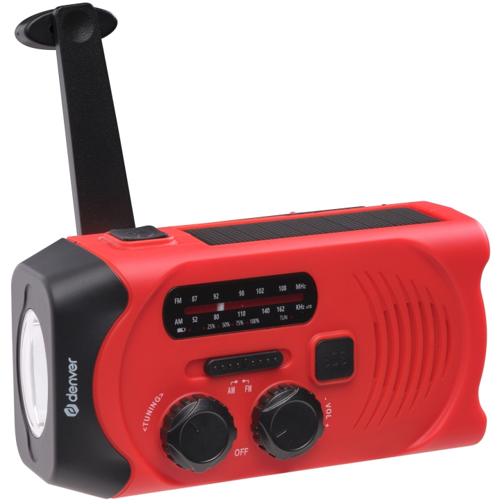 Denver Radio med sveiv og solcellelading i gruppen Elektronikk / Lyd & Bilde / Hjemmekino, HiFi og bærbar / Radio & Vekkerklokker / Radio hos TP E-commerce Nordic AB (C15143)