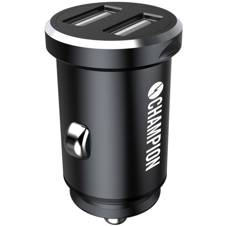 Champion Billader 24W 2-port Mini Black i gruppen Datautstyr / Bærbare datamaskiner og tilbehør / Lader / Billader hos TP E-commerce Nordic AB (C15245)