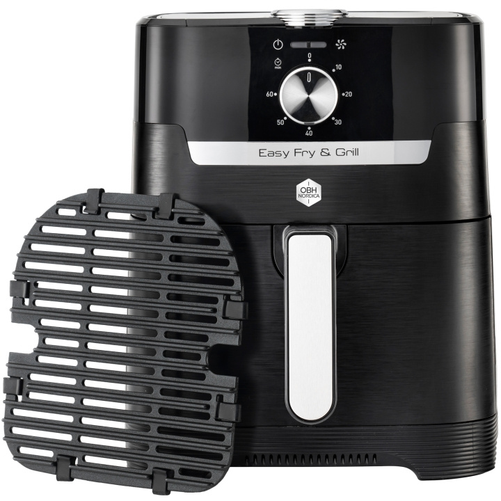 OBH Nordica Easy Fry & Grill Classic 2in1 Black 1550Watt i gruppen HJEM, HUS OG HAGE / Husholdningsapparater / Airfryers og frityrkokere hos TP E-commerce Nordic AB (C15252)