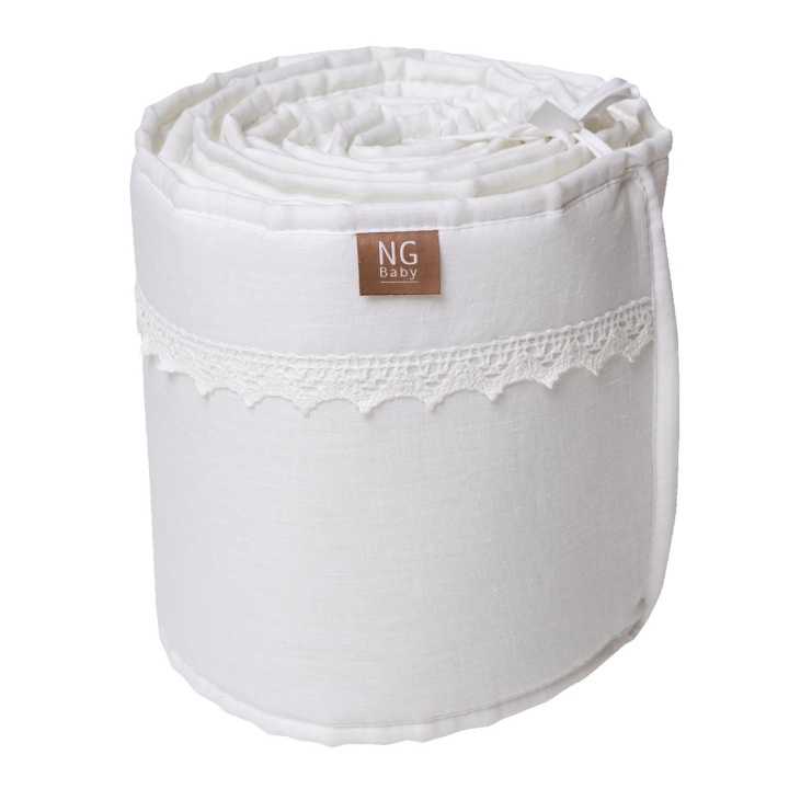 NG Baby Spredetrekk Crib hvit blonde i gruppen LEKER, BARN OG BABY / Barnetekstiler / Sengekant hos TP E-commerce Nordic AB (C15389)