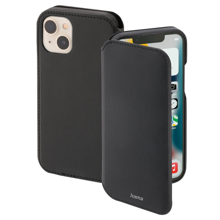 Hama MagLine Case for Apple iPhone 13 Black i gruppen SMARTTELEFON & NETTBRETT / Mobilbeskyttelse / Apple / iPhone 13 / Flippdeksel hos TP E-commerce Nordic AB (C15539)