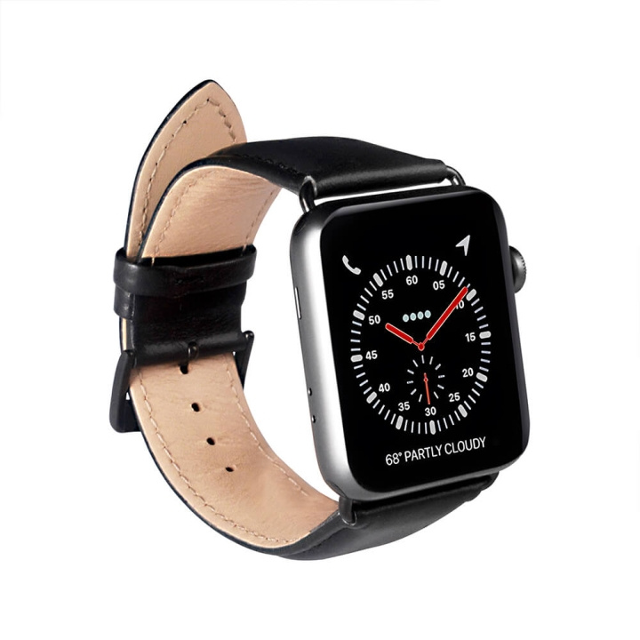 BUFFALO Klokkearmbånd Svart Apple Watch 38/40/41mm i gruppen SPORT, FRITID & HOBBY / Smartwatch og Aktivitetsmålere / Tilbehør hos TP E-commerce Nordic AB (C15694)