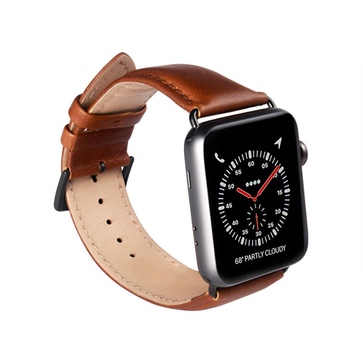 BUFFALO Klokkearmbånd Brun Apple Watch 42/44/45mm i gruppen SPORT, FRITID & HOBBY / Smartwatch og Aktivitetsmålere / Tilbehør hos TP E-commerce Nordic AB (C15696)