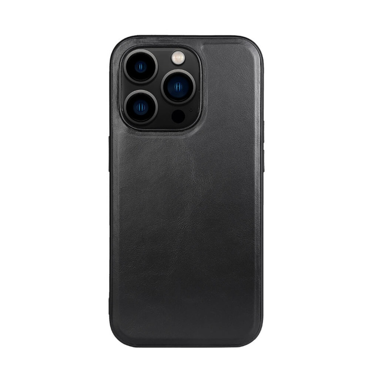 Buffalo Backcover Leather MagSeries iPhone 14 Pro Black i gruppen SMARTTELEFON & NETTBRETT / Mobilbeskyttelse / Apple / iPhone 14 hos TP E-commerce Nordic AB (C15699)