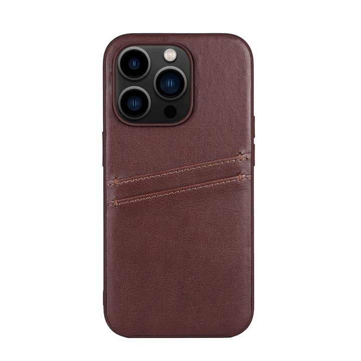 Buffalo Mobildeksel PU Brun - iPhone 14 Pro i gruppen SMARTTELEFON & NETTBRETT / Mobilbeskyttelse / Apple / iPhone 14 hos TP E-commerce Nordic AB (C15707)