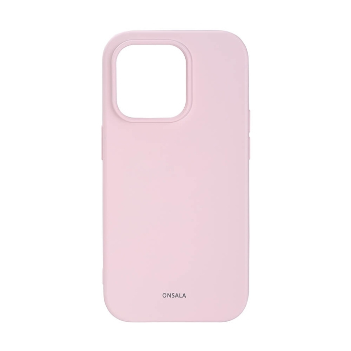 ONSALA Mobildeksel Silikon Chalk Pink - iPhone 14 Pro i gruppen SMARTTELEFON & NETTBRETT / Mobilbeskyttelse / Apple / iPhone 14 hos TP E-commerce Nordic AB (C15851)