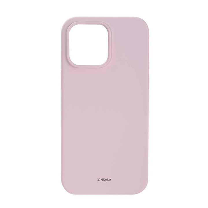 ONSALA Mobildeksel Silikon Chalk Pink - iPhone 14 Pro Max i gruppen SMARTTELEFON & NETTBRETT / Mobilbeskyttelse / Apple / iPhone 14 hos TP E-commerce Nordic AB (C15852)