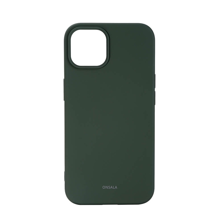 ONSALA Mobildeksel Silikon Olive Green - iPhone 13/14 i gruppen SMARTTELEFON & NETTBRETT / Mobilbeskyttelse / Apple / iPhone 14 hos TP E-commerce Nordic AB (C15857)