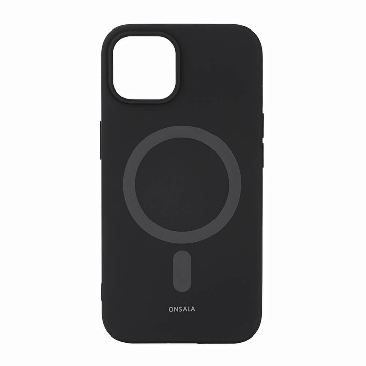 Onsala Mobildeksel Silikon MagSeries Black - iPhone 13/14 i gruppen SMARTTELEFON & NETTBRETT / Mobilbeskyttelse / Apple / iPhone 14 hos TP E-commerce Nordic AB (C15861)