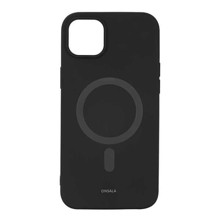 Onsala Mobildeksel Silikon MagSeries Black - iPhone 14 Plus i gruppen SMARTTELEFON & NETTBRETT / Mobilbeskyttelse / Apple / iPhone 14 hos TP E-commerce Nordic AB (C15862)