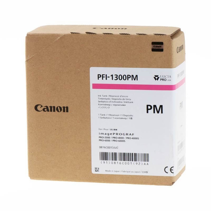 Canon Blekk 0816C001 PFI-1300 Fotomagenta i gruppen Datautstyr / Skrivere og tilbehør / Blekk og toner / Blekkpatroner / Canon hos TP E-commerce Nordic AB (C15918)