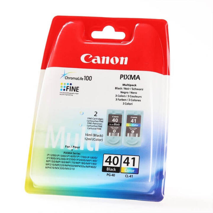 Canon Blekk Multipack 615B043 PG-40/CL-41 Sort/Cyan/magenta/Gul i gruppen Datautstyr / Skrivere og tilbehør / Blekk og toner / Blekkpatroner / Canon hos TP E-commerce Nordic AB (C15963)