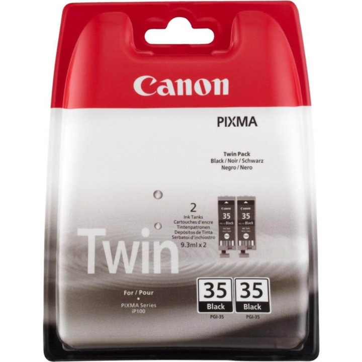 Canon Blekk 1509B012 PGI-35 Twin-pak Svart i gruppen Datautstyr / Skrivere og tilbehør / Blekk og toner / Blekkpatroner / Canon hos TP E-commerce Nordic AB (C15987)