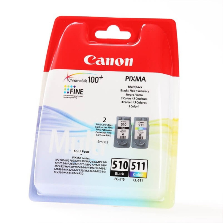 Canon Blekk Multipak 2970B010 PG-510/CL-511 Sort Cyan i gruppen Datautstyr / Skrivere og tilbehør / Blekk og toner / Blekkpatroner / Canon hos TP E-commerce Nordic AB (C16044)