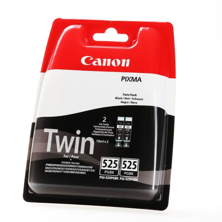 Canon Bläck 4529B010 PGI-525 Svart tvillingpakke i gruppen Datautstyr / Skrivere og tilbehør / Blekk og toner / Blekkpatroner / Canon hos TP E-commerce Nordic AB (C16062)