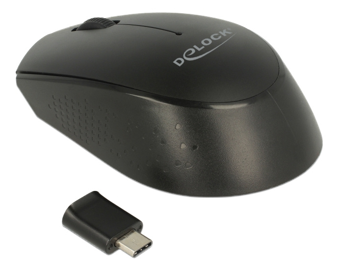 DeLOCK Optisk mini-mus med 3 knapper USB Type-C 2,4 GHz trådløs i gruppen Datautstyr / Mus & Tastatur / Mus / Trådløs hos TP E-commerce Nordic AB (C16153)