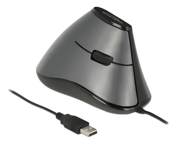 Ergonomisk vertikal optisk Mus, 5-knappar, USB i gruppen Datautstyr / Mus & Tastatur / Mus / via kabel hos TP E-commerce Nordic AB (C16154)