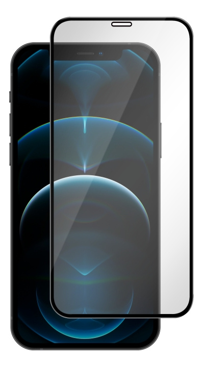 Essentials iPhone 12 Pro Max, Tempererat glass, Svart i gruppen SMARTTELEFON & NETTBRETT / Mobilbeskyttelse / Apple / iPhone 12 Pro / Skjermbeskyttelse hos TP E-commerce Nordic AB (C16205)