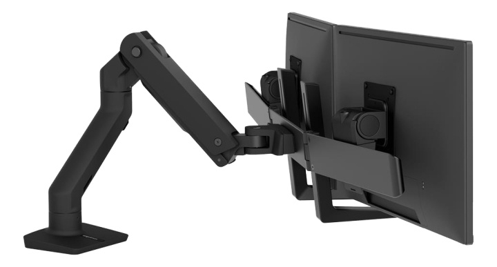 Ergotron HX Desk Dual Monitor Arm, Mattsvart