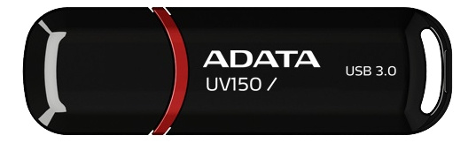 ADATA UV150 USB-minnepinne, 64 GB, USB 3.0, svart i gruppen Elektronikk / Lagringsmedia / USB-Pinner / USB 3.0 hos TP E-commerce Nordic AB (C16268)