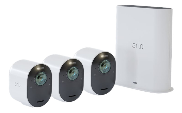 Arlo Ultra 2 Gen 5 V2 Security System Gateway + 3x Kamera i gruppen HJEM, HUS OG HAGE / Alarm, Sikkerhet og overvåking / Overvåkingskameraer / Digitalt (nettverk) / Utendørs kameraer hos TP E-commerce Nordic AB (C16274)