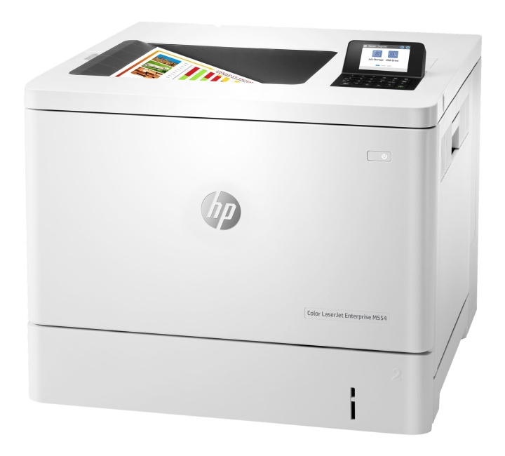 HP LaserJet Enterprise M554dn Laserprinter - Color - Laser i gruppen Datautstyr / Skrivere og tilbehør / Skrivere / Laser hos TP E-commerce Nordic AB (C16386)