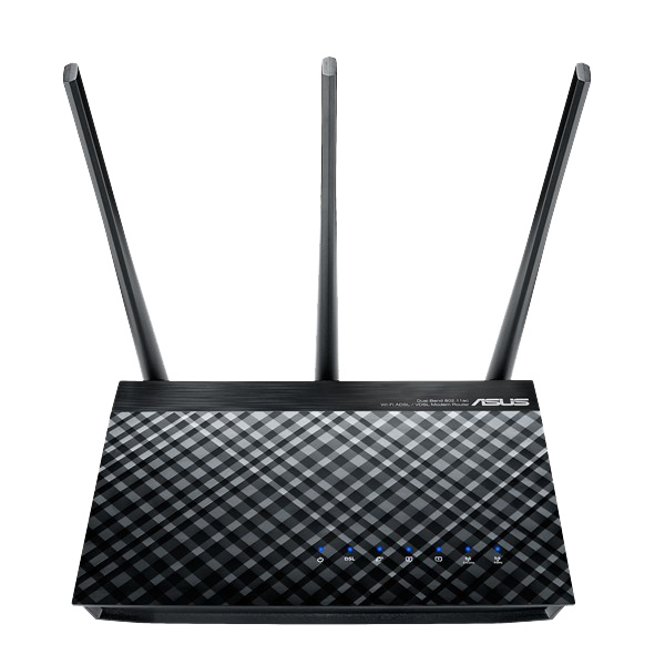 ASUS AC750 Wireless router, Dual-band, VDSL/ADSL+, black i gruppen Datautstyr / Nettverk / Routere hos TP E-commerce Nordic AB (C16403)