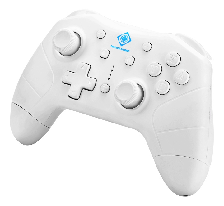 DELTACO GAMING Nintendo switch bluetooth controller, white i gruppen Elektronikk / TV-spill & tilbehør / Nintendo Switch / Tilbehør hos TP E-commerce Nordic AB (C16421)