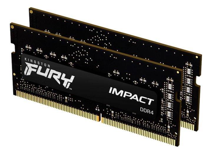 Kingstone 16GB 2666MHz DDR4 CL15 SODIMM (Kit of 2) FURY Impact i gruppen Datautstyr / PC-Komponenter / RAM-minner / DDR4 SoDimm hos TP E-commerce Nordic AB (C16724)