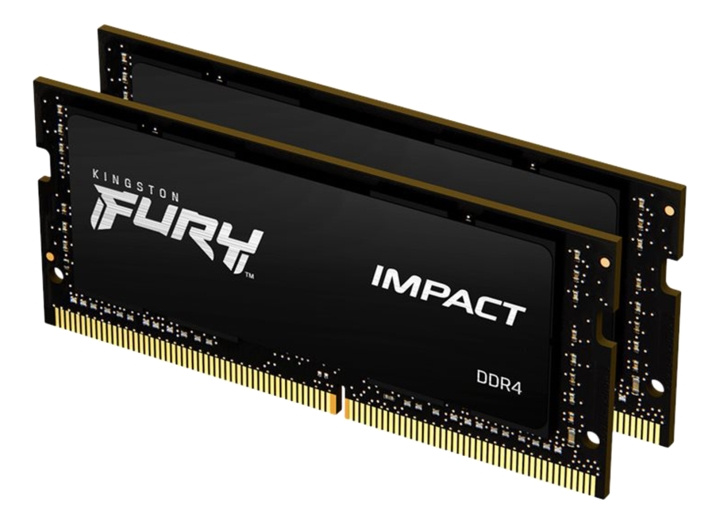 Kingston FURY Impact 64 GB 3200 MHz DDR4 CL20 SODIMM (sett med 2) i gruppen Datautstyr / PC-Komponenter / RAM-minner / DDR4 SoDimm hos TP E-commerce Nordic AB (C16779)