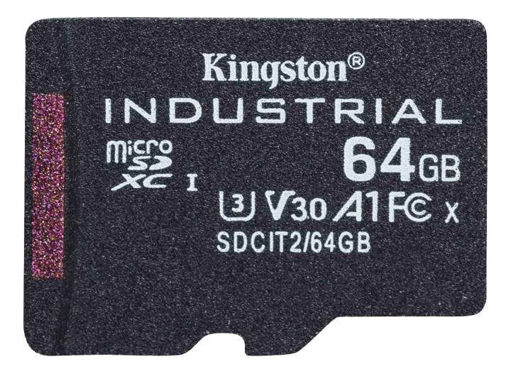 Kingston 64GB microSDXC Industrial C10 A1 pSLC Card w/o Adapter i gruppen Elektronikk / Lagringsmedia / Minnekort / SD/SDHC/SDXC hos TP E-commerce Nordic AB (C16840)