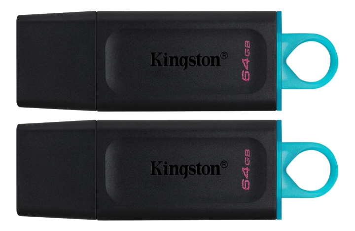 Kingston 64GB USB3.2 Gen 1 DataTraveler Exodia (Black + Teal) - 2 Pcs i gruppen Elektronikk / Lagringsmedia / USB-Pinner / USB 3.2 hos TP E-commerce Nordic AB (C16905)