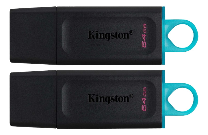 Kingston 64 GB USB3.2 Gen 1 DataTraveler Exodia (svart + blågrønn) - 2 stk i gruppen Elektronikk / Lagringsmedia / USB-Pinner / USB 3.2 hos TP E-commerce Nordic AB (C16905)