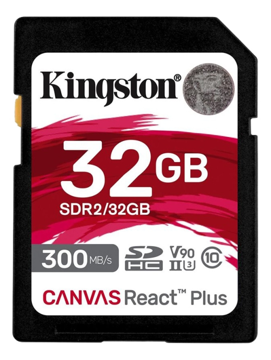 Kingston 32 GB Canvas React Plus SDHC UHS-II i gruppen Elektronikk / Lagringsmedia / Minnekort / SD/SDHC/SDXC hos TP E-commerce Nordic AB (C16907)