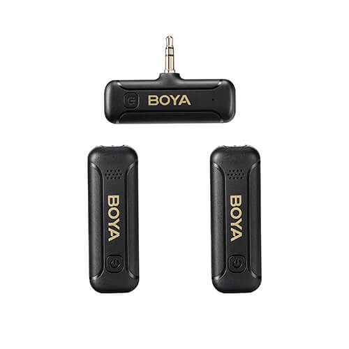 BOYA Wireless Microphone x2 BY-WM3T2-M2 3.5mm TRS i gruppen Datautstyr / Datamaskin Tilbehør / Mikrofoner hos TP E-commerce Nordic AB (C16997)